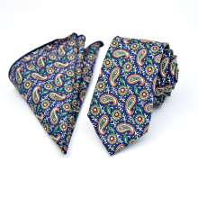 Vente en gros Skinny Coton Floral Paisley Print Mens Shirt et ensembles de cravate
